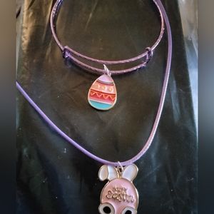 Easter spring color cord necklace and bracelet